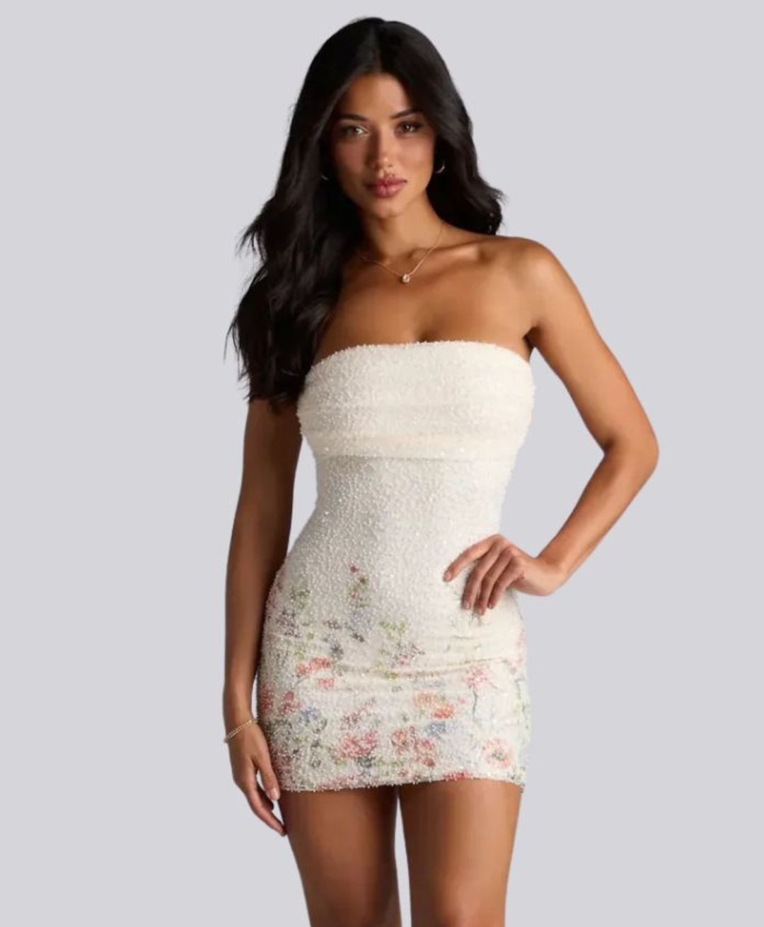 Amara Dress – Blush Sparkle