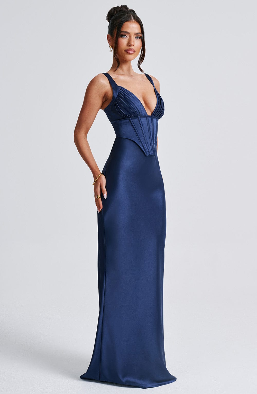 Navy Athena Dress - The Goddess Gown